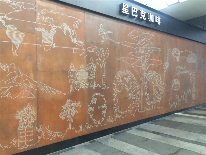 海棠耐候钢幕墙